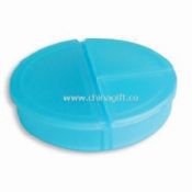 Round-shaped Dispenser Pill Box with Three-compartment