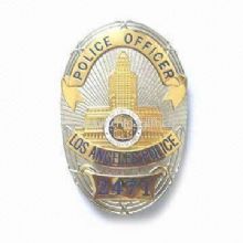Zinc Alloy Police Badge for Officer Bank China