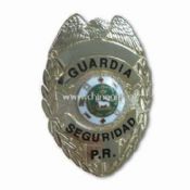 Metal Police Badge Made of Copper with Gold, Silver, Nickel, and Antique Finish