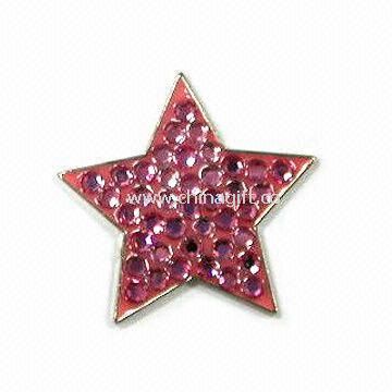 Metal Badge with Crystals