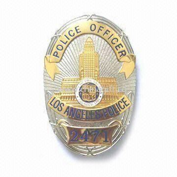 Zinc Alloy Police Badge for Officer Bank