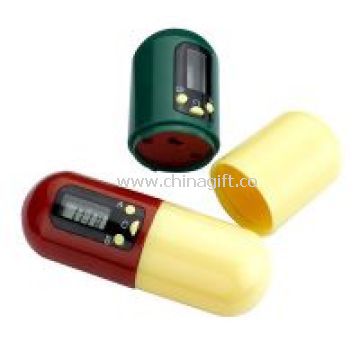 Capsule-look pill box timercan hold pills