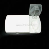 White Pocket ABS Pill Box with Transparent Cutter Cover