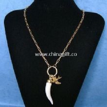 Handmade Necklace Decorated with Alloy Charm and Horn China