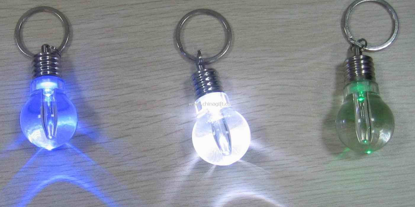 LED light keychain in bulb shape