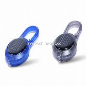 Mini Solar Keychains with Lock Buckle and 1-piece High-brightness LED Light Source