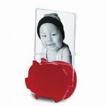 Photo Frame with Riding Pig Baby Design Ideal for Gifts Made of Red and Clear Acrylic China