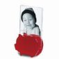 Photo Frame with Riding Pig Baby Design Ideal for Gifts Made of Red and Clear Acrylic small pictures