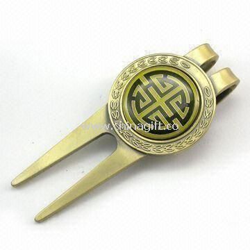 Fancy Golf Divot Tool with Changeable Ball Marker Made of Zinc Alloy