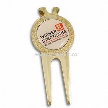 Fancy Golf Divot Tool with Changeable Ball Marker Made of Zinc Alloy