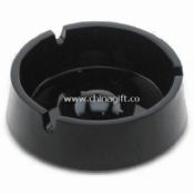 Black Glass Ashtray Measuring 14.3 x 3.8cm