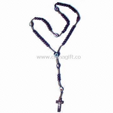 Lead-free Rosary Made of Wooden Beads and Cross