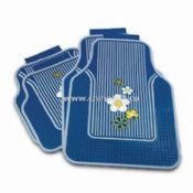 4pcs/Set Blue Rubber Floor Mat Available in Universal Size Fits Most Cars