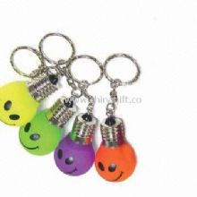 Flashing Smiley Bulb Keychain Made of Plastic with Light China