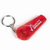 LED Light Keychain with Plastic Whistle