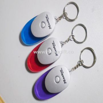 Plastic keychain with led light Customized shape