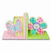 Wooden Floral Bookends medium picture