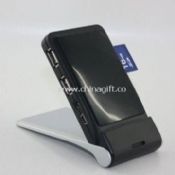 Foldable Mobile Phone holder with USB hub and card reader