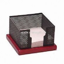 Metal Mesh Memo Holder with Wooden Base China
