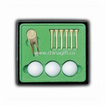 Golf Gift Set Includes 3-piece Balls 6-piece Tees and 1-piece Divot Tool