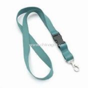 Woven Lanyard with Metal Hook and Plastic Buckle Made of Polyester