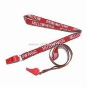 Woven Lanyard with Plastic Whistle