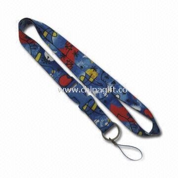 Neck Lanyard with Heat-transfer Printing and Color Buckle
