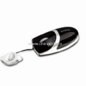 Mini Cable Retractable Optical Mouse with Resolution of 800dpi
