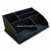 PU Leather Desktop Organizer with Black Fabric medium picture