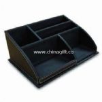 PU Leather Desktop Organizer with Black Fabric small picture
