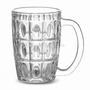 Beer Mug Made of Glass with 120mm Height and 380mL Capacity