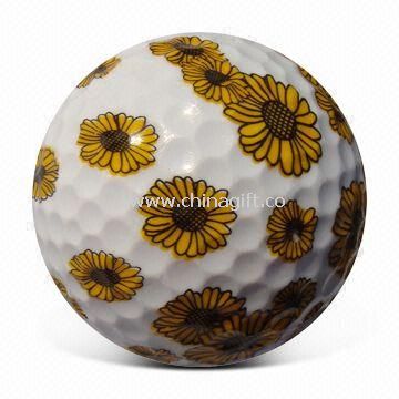 Golf Ball with Flower Design