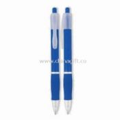 Translucent Ballpoint Pens Made of Plastic Barrel with Rubber Grip