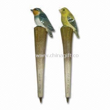 Refillable Hand-painted Wooden Carved Pens
