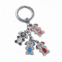 Dog-shaped Metal Keychain with Enamel Charms Decoration China