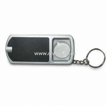 LED Light and Magnifier with Keychain