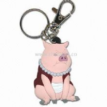 Pig Shaped Plastic Keychain Made of Soft PVC China