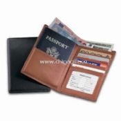 PU Leather Passport/Currency Wallet with Three Business Card Pockets