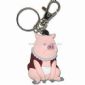 Pig Shaped Plastic Keychain Made of Soft PVC small pictures