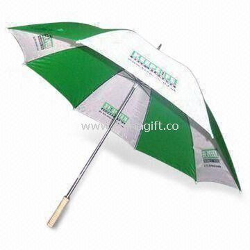 Golf Umbrella with Polyester Fabric and Aluminum-shaft Frame