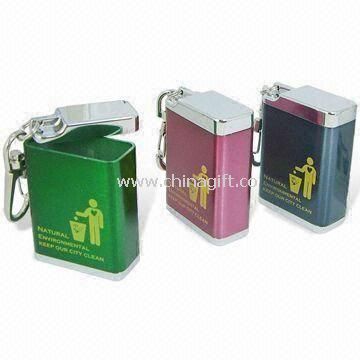 Pocket Ashtrays with Aluminum Body and Zinc Alloy Cap or Bottom