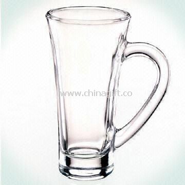 Machine-pressed Glass Coffee Mug with 8oz Capacity