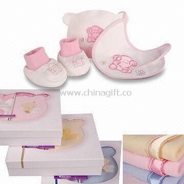 4 Pieces Baby Gift Set in Handcrafted Gift Box