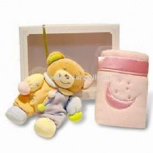 2-piece Baby Gift Set Includes stuffed Bear and Blanket China