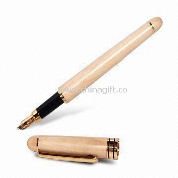 Fountain Pen Made of Rosewood Maple Walnut and Beech or Oak