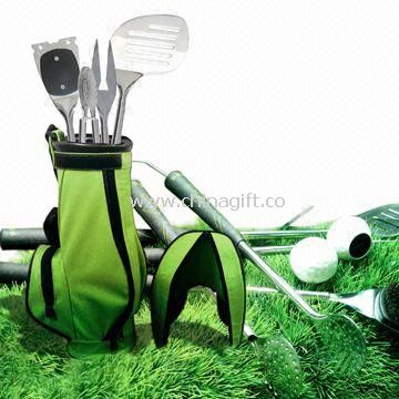 Seven-piece Green Barbecue Golf Bag
