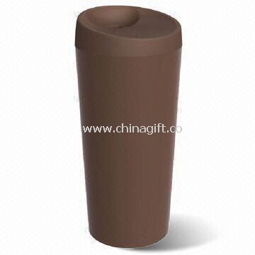 Double Wall Thermal Porcelain Mug with Silicone Lid