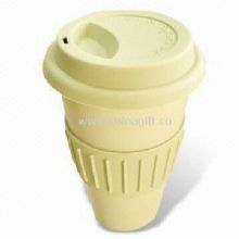 Double Wall Thermal Porcelain Mug with 450ml Capacity and Silicone Lid China