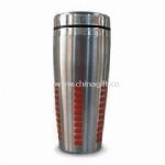 Double Wall Stainless Steel Mug with Colorful Rubber Strip small picture