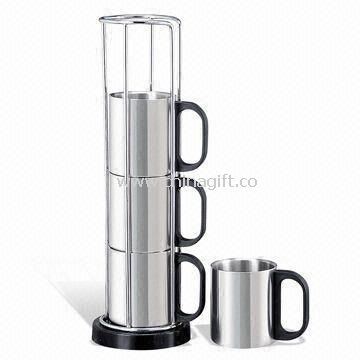 Mugs with Stand Made of Stainless Steel